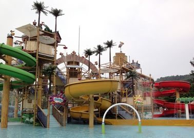 Big Water Nhà Aqua Sân chơi Pirate Ship Stype với 6 Slides nước